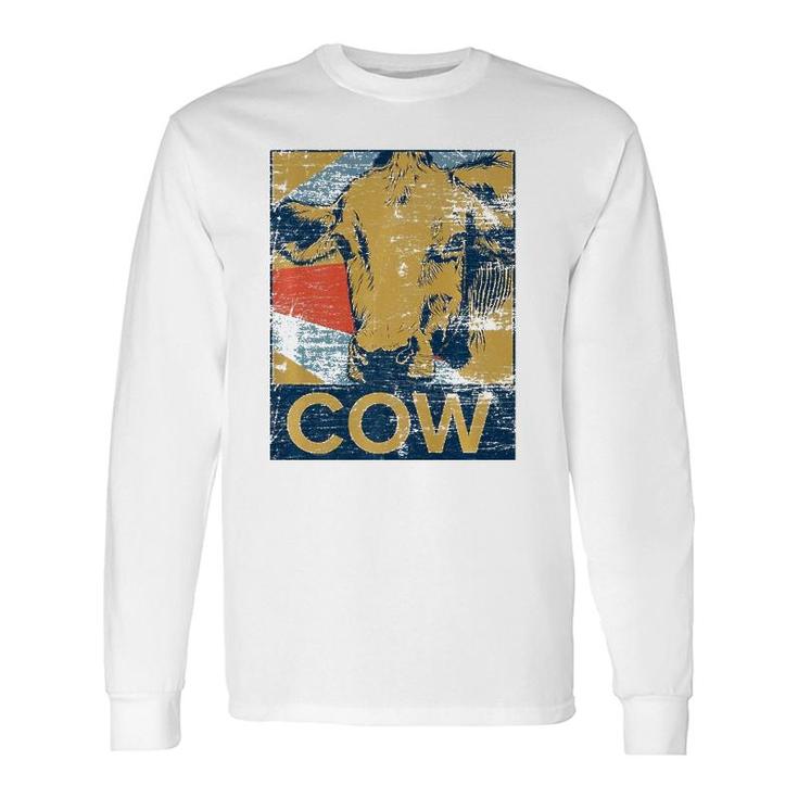 Retro Cow Vintage Long Sleeve T-Shirt T-Shirt
