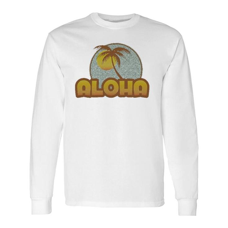 Retro Hawaii Tee Vintage Aloha Sunset Beach Long Sleeve T-Shirt T-Shirt