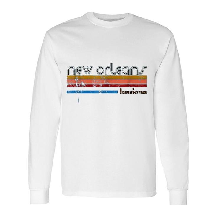 Retro New Orleans Long Sleeve T-Shirt