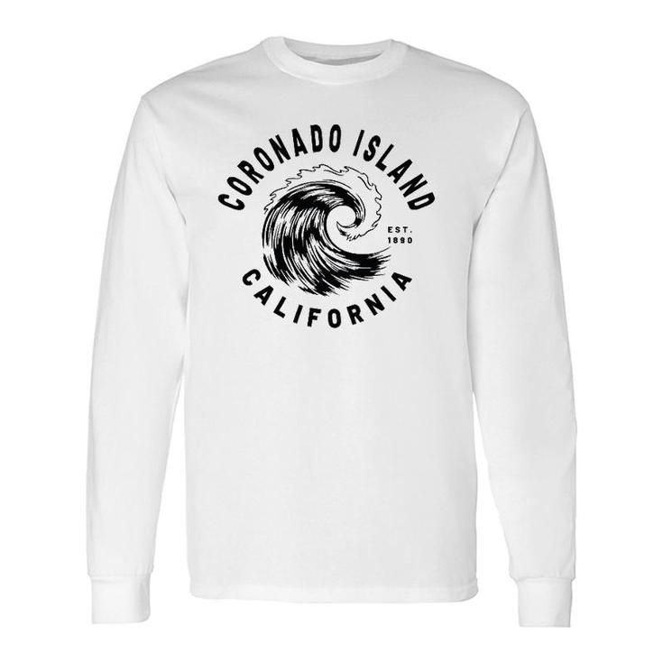 Retro Ocean Wave Coronado Island California Novelty Long Sleeve T-Shirt T-Shirt