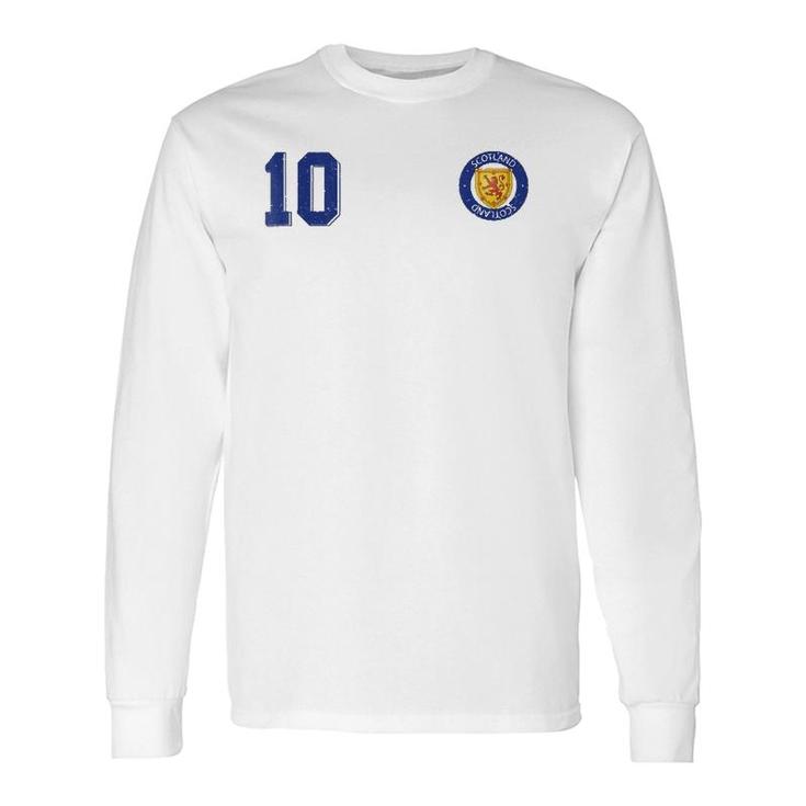 Retro Scotland Soccer Jersey Scottish Football Away Long Sleeve T-Shirt T-Shirt