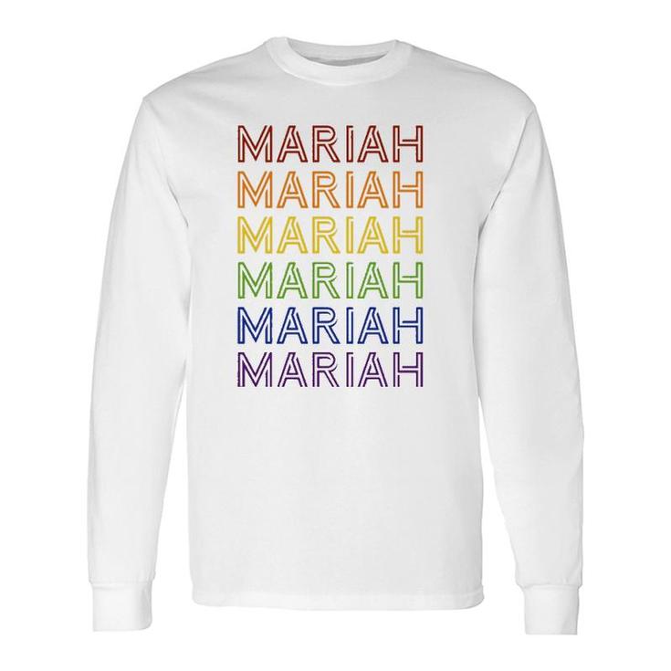 Retro Style Mariah Rainbow Long Sleeve T-Shirt