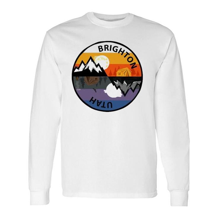 Retro Vintage Brighton, Utah Souvenir Camping Long Sleeve T-Shirt T-Shirt