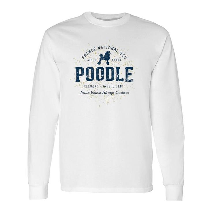 Retro Vintage Poodle Long Sleeve T-Shirt T-Shirt
