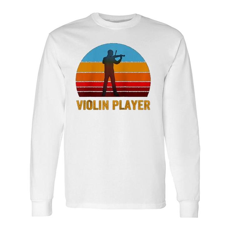 Retro Vintage Style Sunset Violin Long Sleeve T-Shirt T-Shirt
