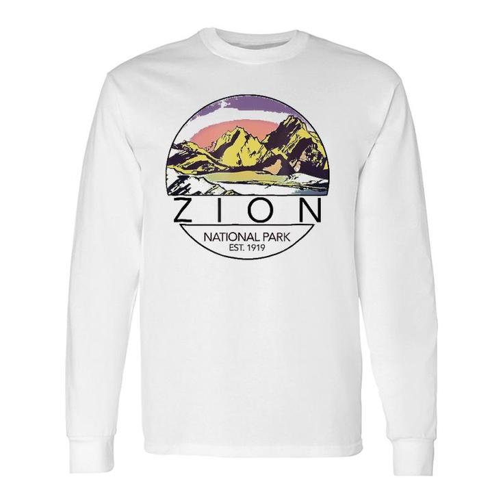 Retro Vintage Zion National Parks Tee Long Sleeve T-Shirt T-Shirt