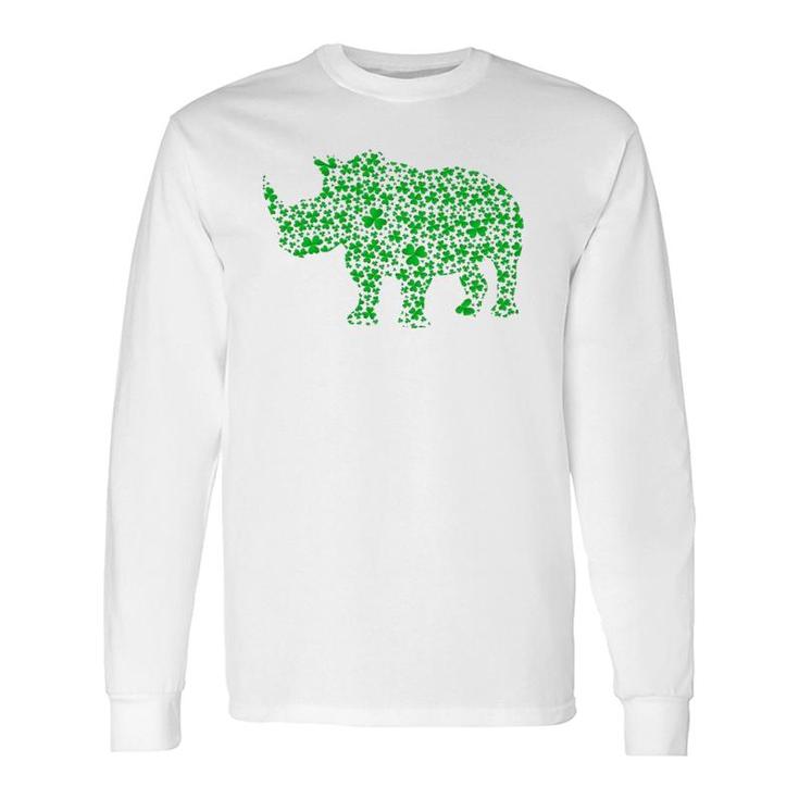 Rhino Lover Leprechaun Rhino St Patrick's Day Long Sleeve T-Shirt T-Shirt