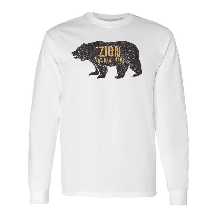 Road Trip Mount Zion National Park Bear Graphic Retro Long Sleeve T-Shirt T-Shirt