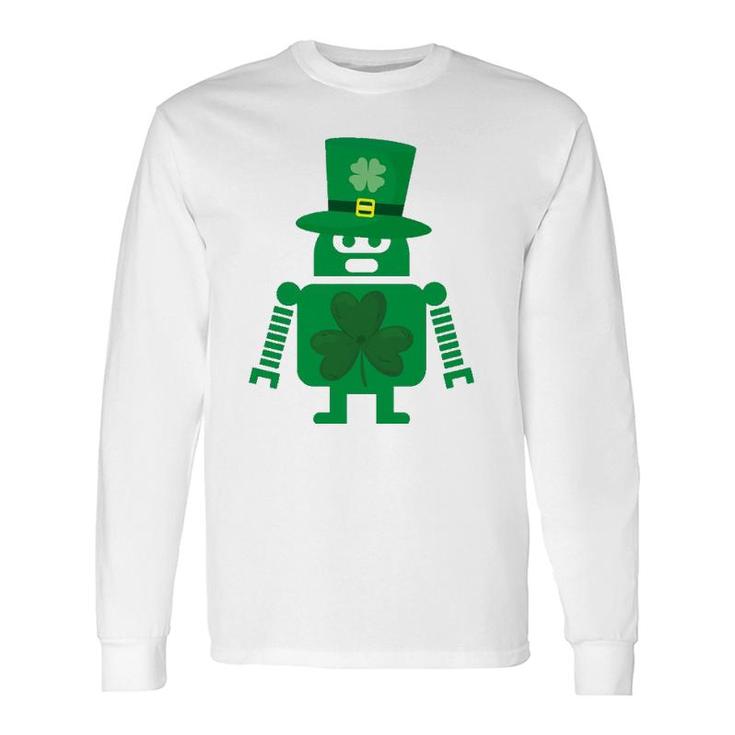 Robot Geeky Leprechaun St Patricks Day Long Sleeve T-Shirt T-Shirt