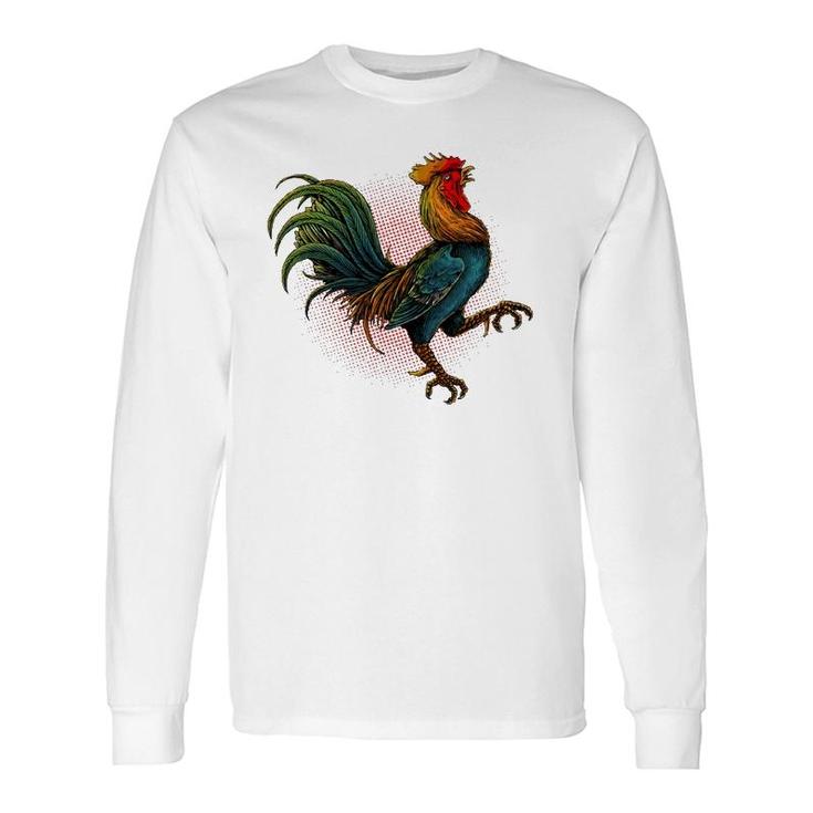 Rooster Male Chickens Awesome Birds Rooster Crows Long Sleeve T-Shirt T-Shirt
