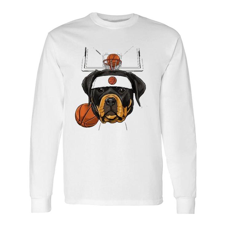 Rottweiler Basketball Dog Lovers Basketball Player Long Sleeve T-Shirt T-Shirt