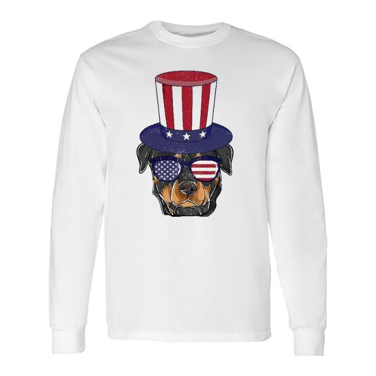 Rottweiler Patriotic Dog Mom & Dad S 4Th Of July Usa Long Sleeve T-Shirt T-Shirt