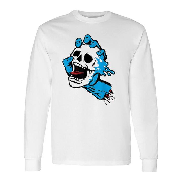 Screaming Skull Hand Long Sleeve T-Shirt T-Shirt
