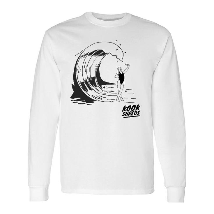 Selfie Slam Kook Shred Surfing Long Sleeve T-Shirt T-Shirt