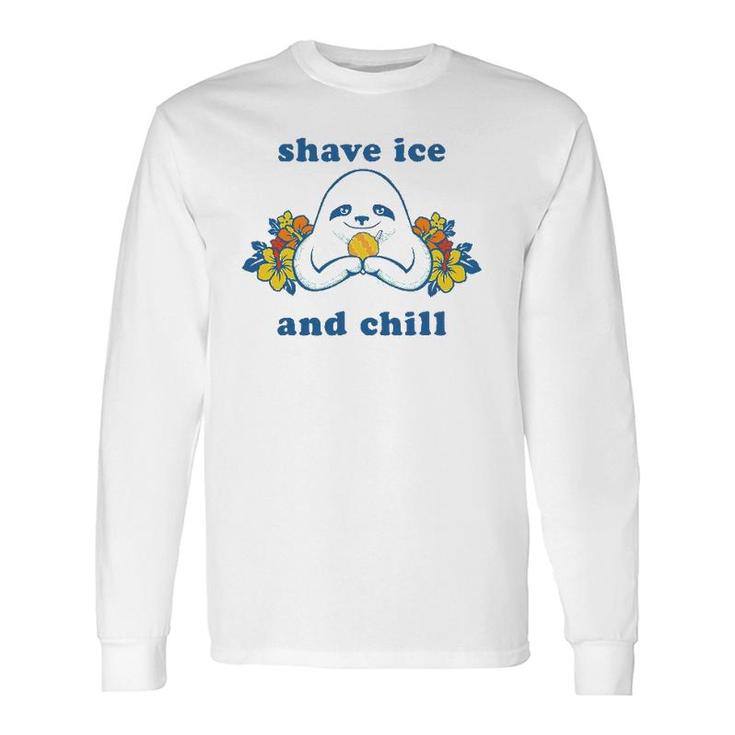 Shave Ice And Chill Sloth Hawaii Surf Long Sleeve T-Shirt T-Shirt