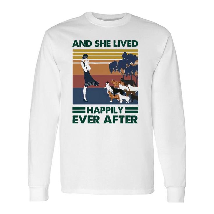 And She Lived Happily After Ever Cat Long Sleeve T-Shirt T-Shirt