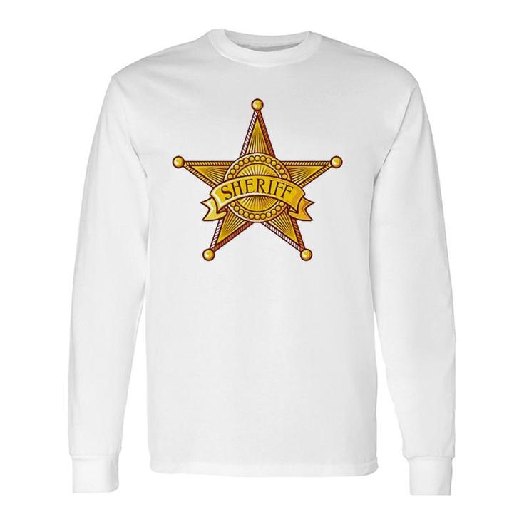 Sheriff Badge Uniforms Costume Long Sleeve T-Shirt T-Shirt