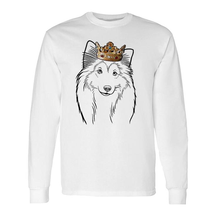 Shetland Sheepdog Wearing Crown Dog Lovers Long Sleeve T-Shirt
