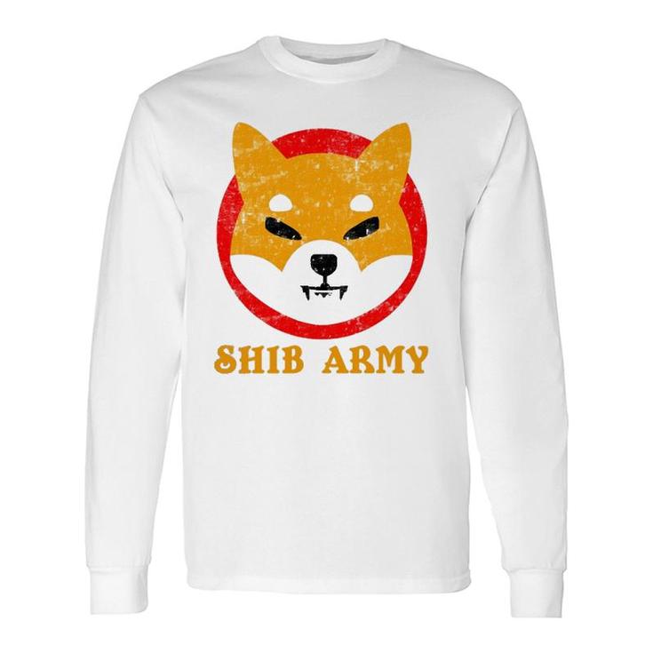Shib Army Shiba Inu Token Shibarmy Cryptocurrency Long Sleeve T-Shirt