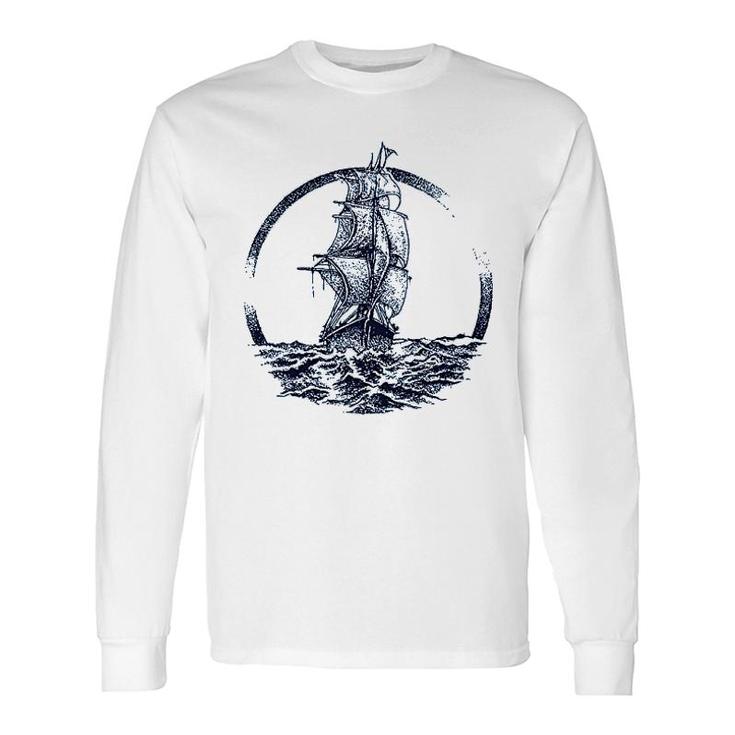 Ship Sailing The Ocean Seas Long Sleeve T-Shirt T-Shirt