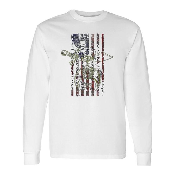 Shriner Masonic Patriotic American Flag Long Sleeve T-Shirt T-Shirt