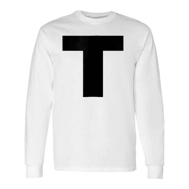 Simple Letter T Long Sleeve T-Shirt