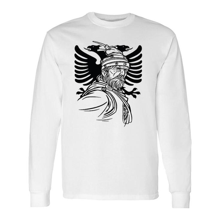 Skanderbeg Albania Balkan Hero Illyrian Shqip Kosovo Long Sleeve T-Shirt T-Shirt