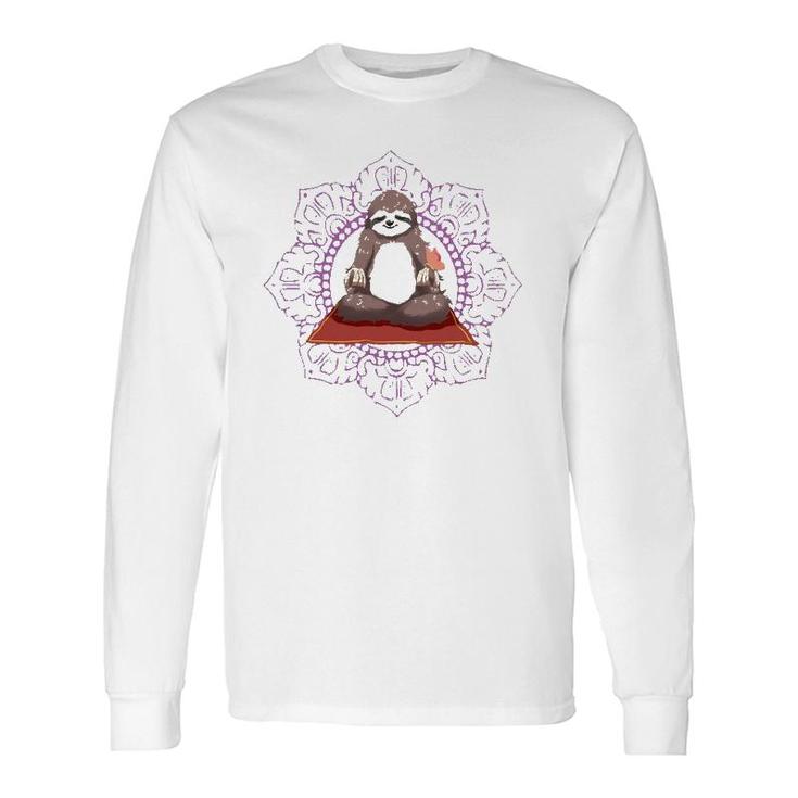 Sloth Yoga I Meditation Workout Tee Long Sleeve T-Shirt T-Shirt
