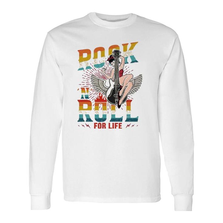 Sock Hop Costume Rock 'N' Roll For Life Greaser Babe And Long Sleeve T-Shirt T-Shirt