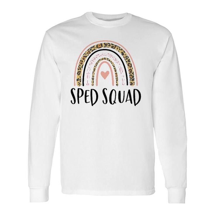 Sped Squad Boho Rainbow Teacher Special Education Long Sleeve T-Shirt T-Shirt