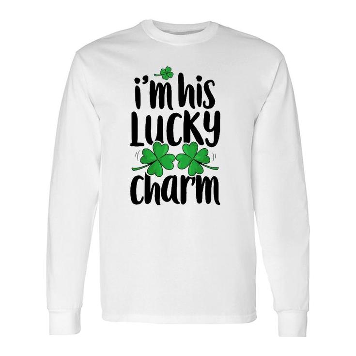 St Patrick's Day Couples I'm His Lucky Charm Matching Long Sleeve T-Shirt T-Shirt