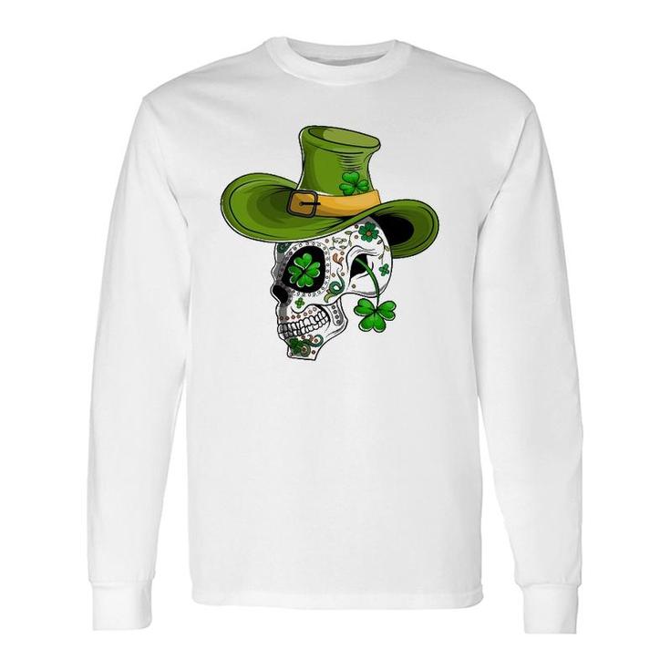 St Patrick's Day Mexican Skull Cinco De Mayo Long Sleeve T-Shirt T-Shirt