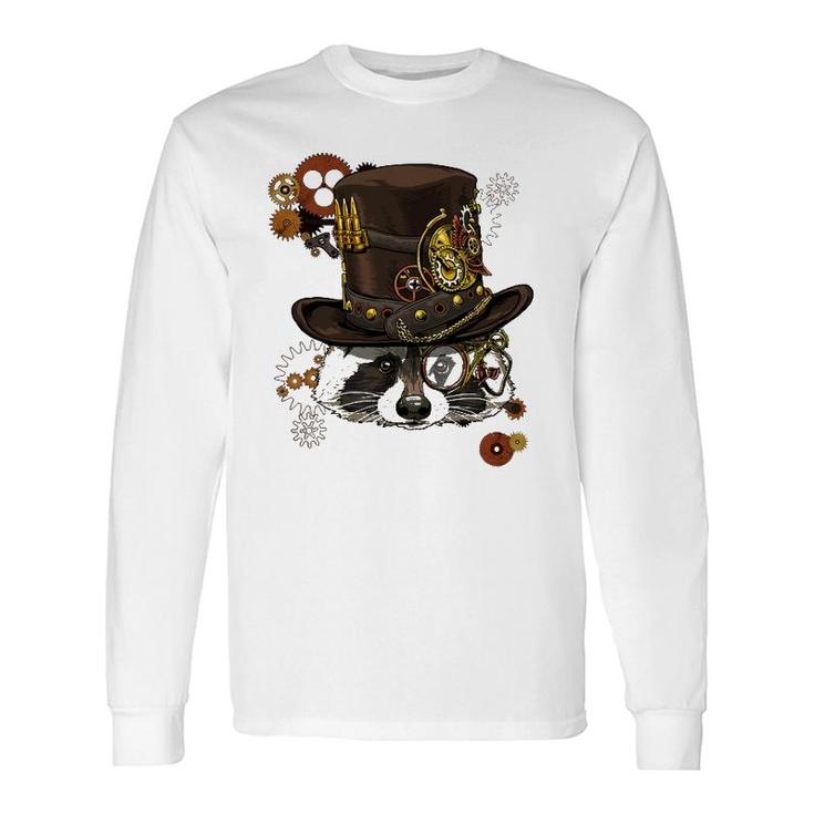 Steampunk Raccoon Steampunk Lovers Raccoon Long Sleeve T-Shirt