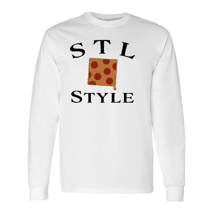 Stl St Louis Style Pepperoni And Provel Square Pizza Long Sleeve T-Shirt T-Shirt