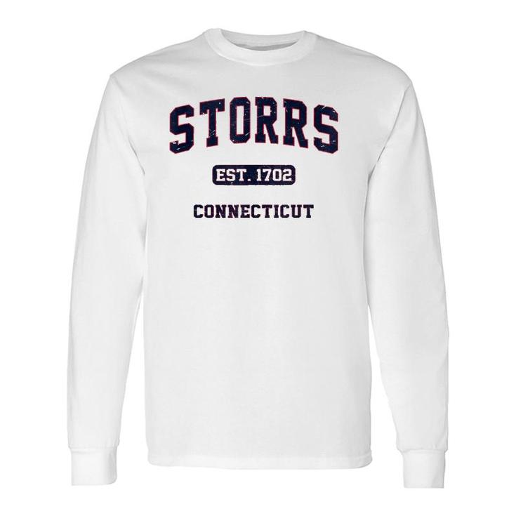 Storrs Connecticut Ct Vintage Athletic Style Long Sleeve T-Shirt T-Shirt