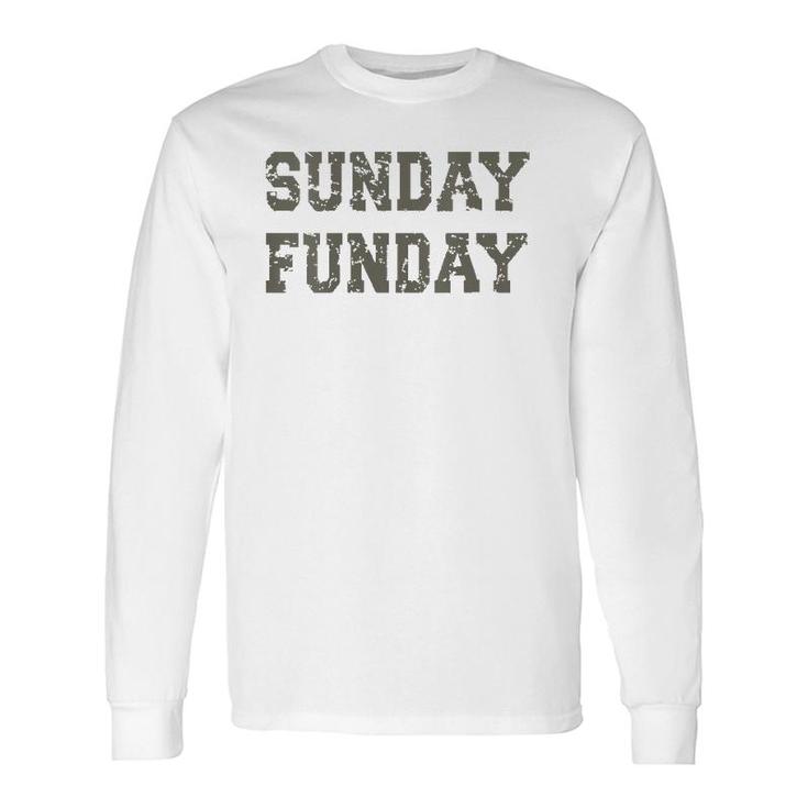 Sunday Funday Sunday Funday Football Game Day Long Sleeve T-Shirt T-Shirt