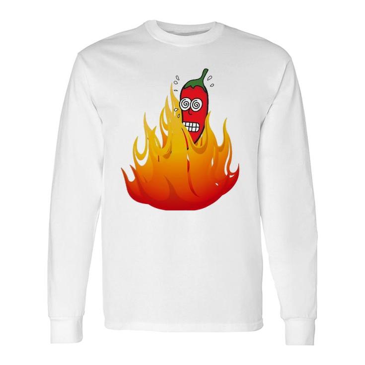 Super Hot Pepper Eating Contest Ghost Peppers Long Sleeve T-Shirt T-Shirt