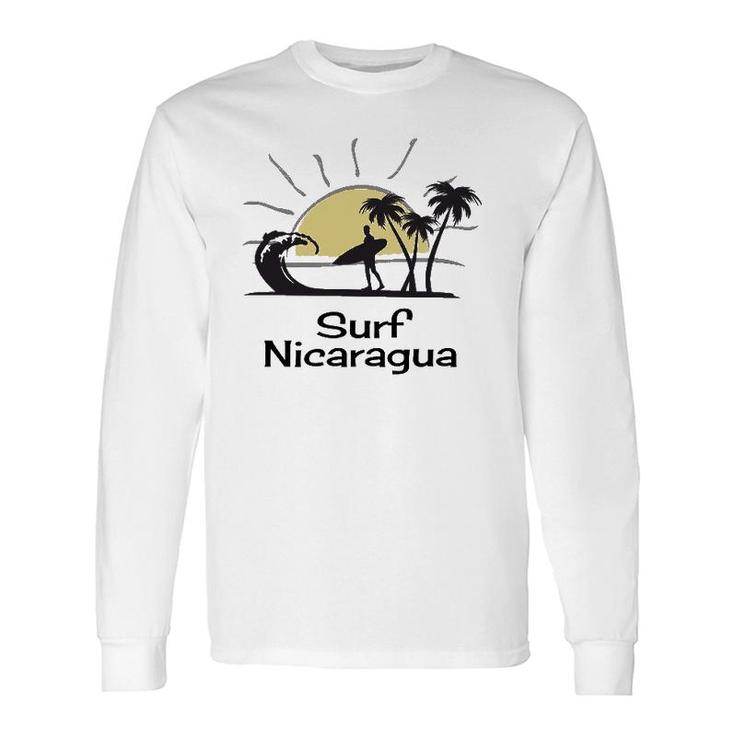 Surf Nicaragua Vacation Souvenir Surfing Long Sleeve T-Shirt T-Shirt