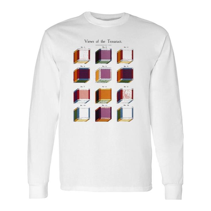 Tesseract Hypercube Math Teacher Student Geometry Cube Long Sleeve T-Shirt T-Shirt