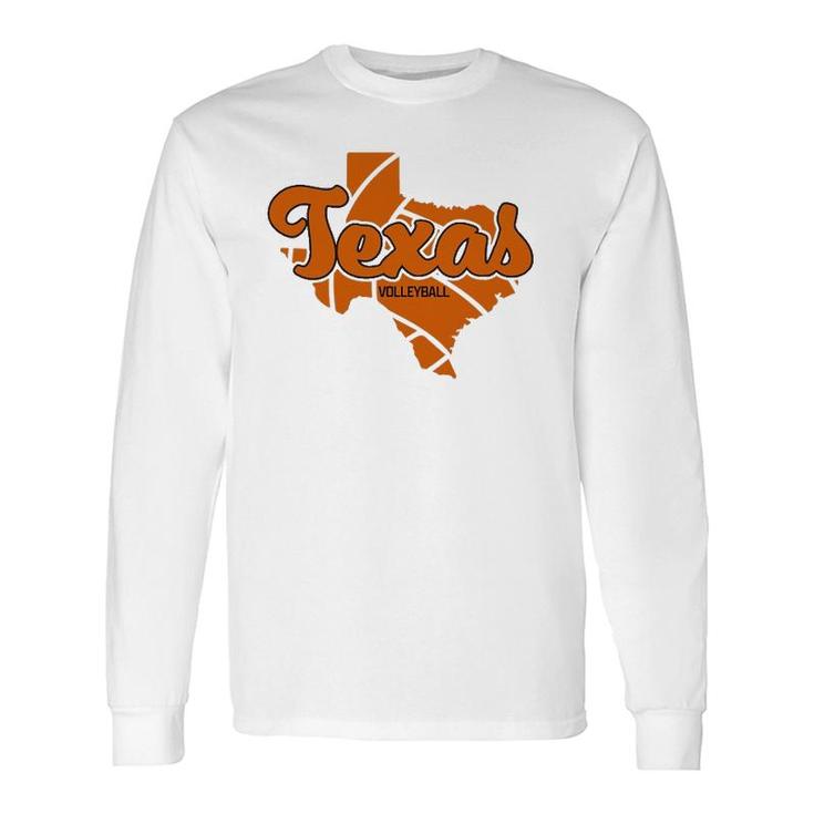 Texas Volleyball Retro Script Long Sleeve T-Shirt