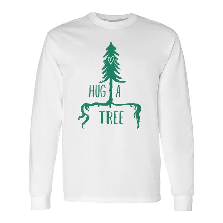 Tree Tree With Heart Graphic Hug A Tree Long Sleeve T-Shirt T-Shirt