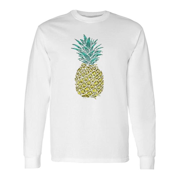 Trendy Tropical Pineapple Long Sleeve T-Shirt