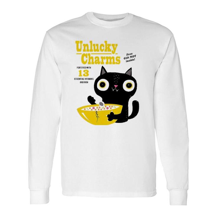 Unlucky Charms Black Cat Poster Cereal Box Long Sleeve T-Shirt T-Shirt