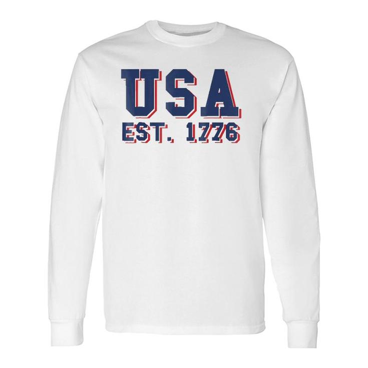 Usa Est 1776, America, 4Th Of July, Patriotic Long Sleeve T-Shirt T-Shirt