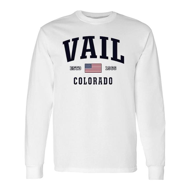Usa Flag Stars & Stripes Vail Colorado Long Sleeve T-Shirt T-Shirt
