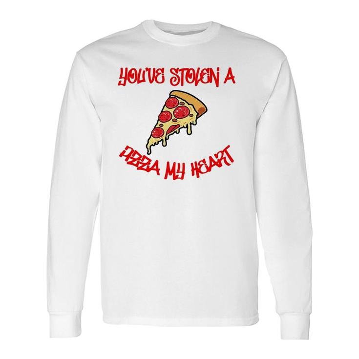 Valentines Day Food Stolen Pizza My Heart Foodie Long Sleeve T-Shirt T-Shirt