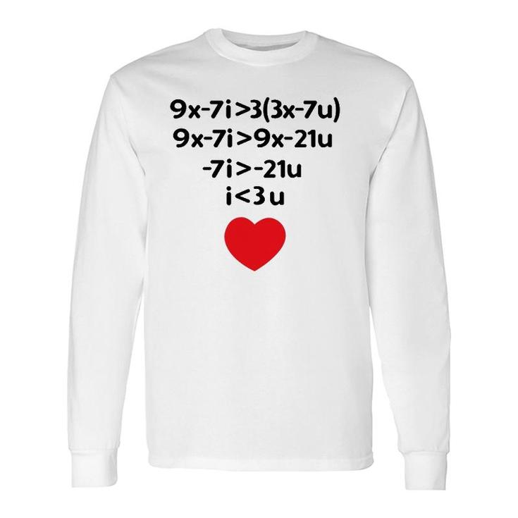 Valentine's Day Math Equation For I Love You Heart Long Sleeve T-Shirt T-Shirt