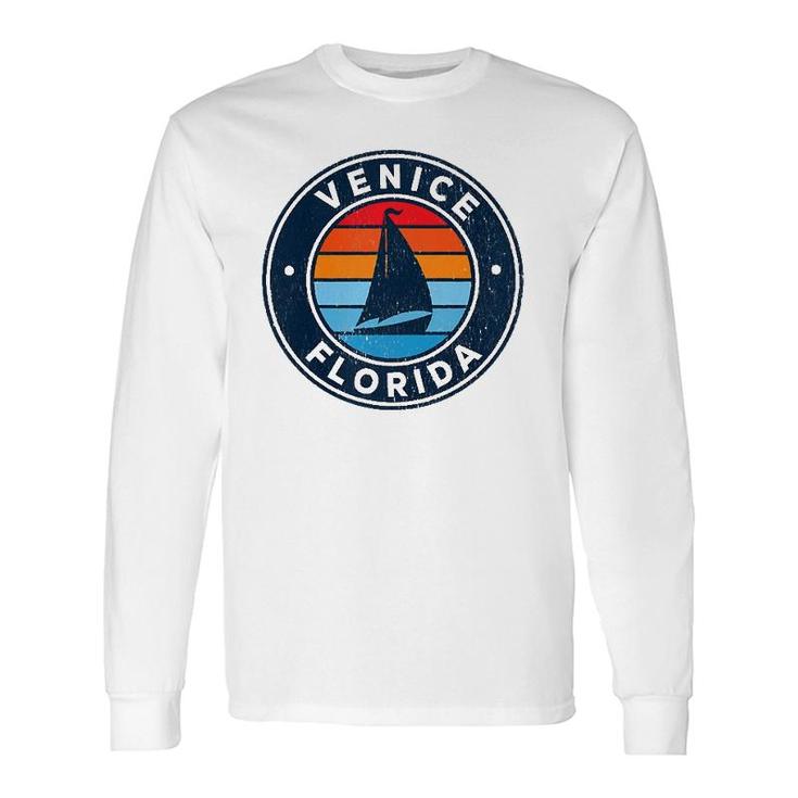 Venice Florida Fl Vintage Sailboat Retro 70S Premium Long Sleeve T-Shirt T-Shirt