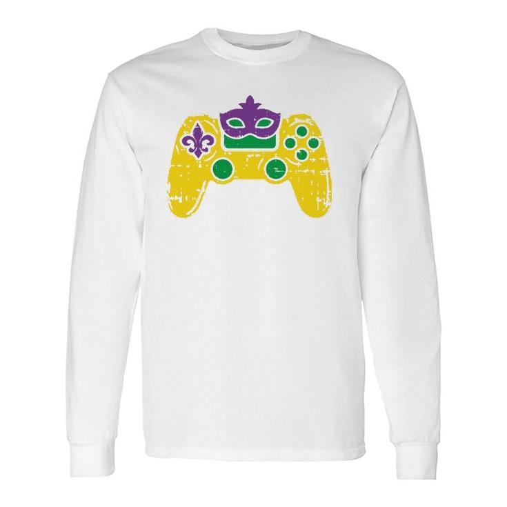 Video Game Controller Gamer E Sports Mardi Gras Carnival Long Sleeve T-Shirt T-Shirt
