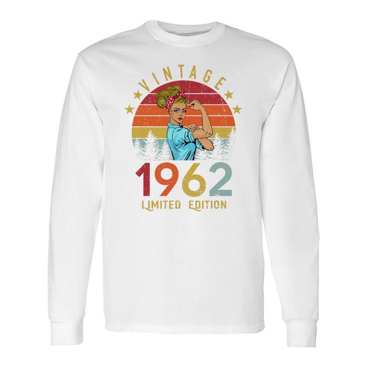 Vintage 1962 Made In 1962 60Th Birthday Women 60 Years Old Long Sleeve T-Shirt